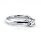 Solitaire Diamond Engagement Ring, 14Kt White Gold